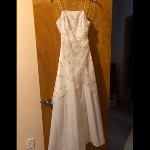 Off white formal dress with detailing